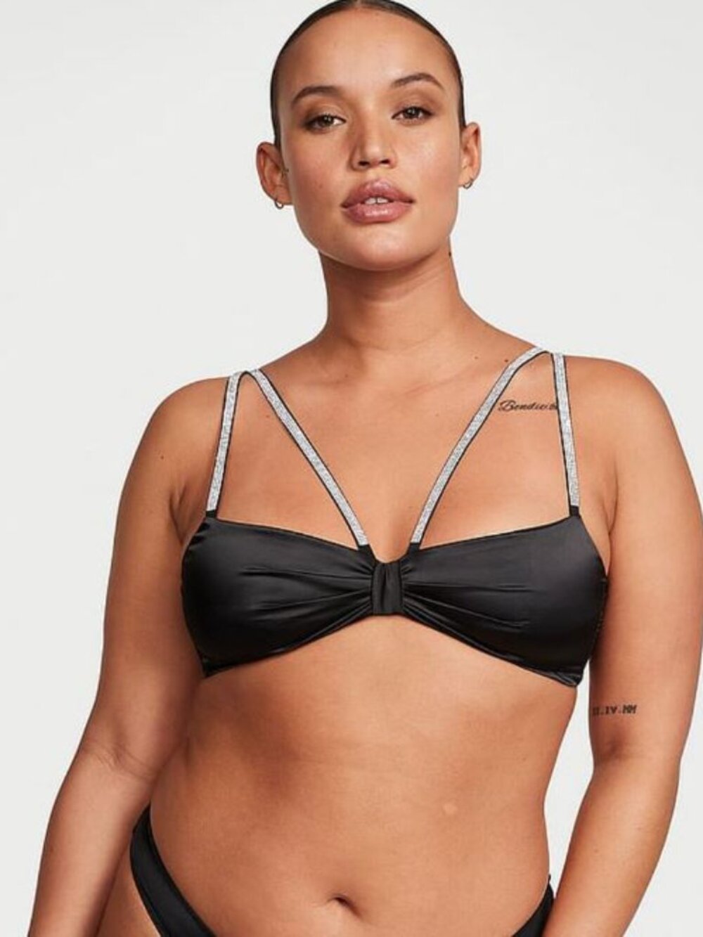 VS NWT XL Satin Bralette with Sparkling Bow